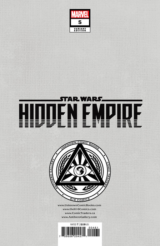 Star Wars: Hidden Empire #5 Unknown Comics Patch Zircher Exclusive Var (04/05/2023) - for just $10! 