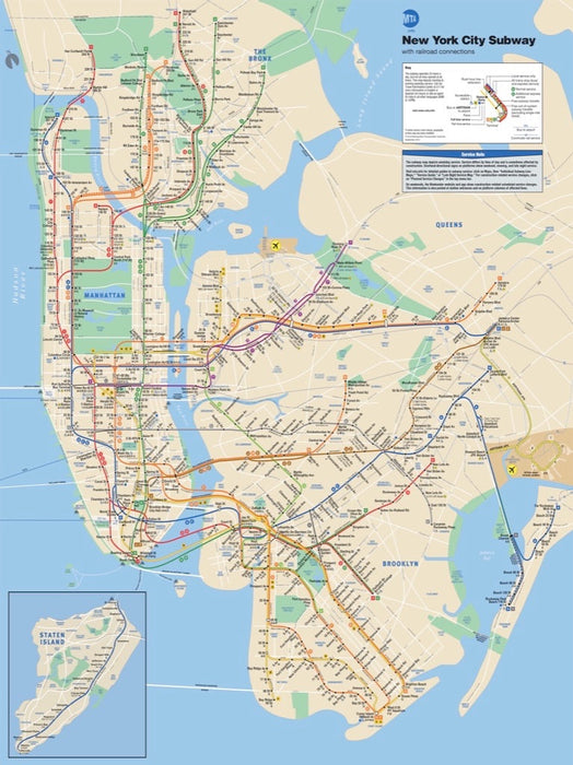 New York Subway Map Mini - Just $12! Shop now at Retro Gaming of Denver