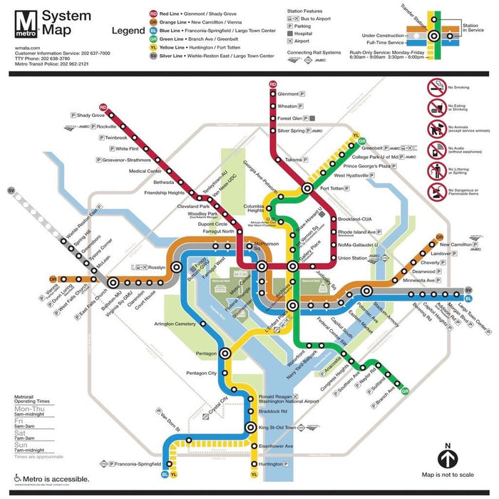 DC Metro Map - Just $23! Shop now at Retro Gaming of Denver