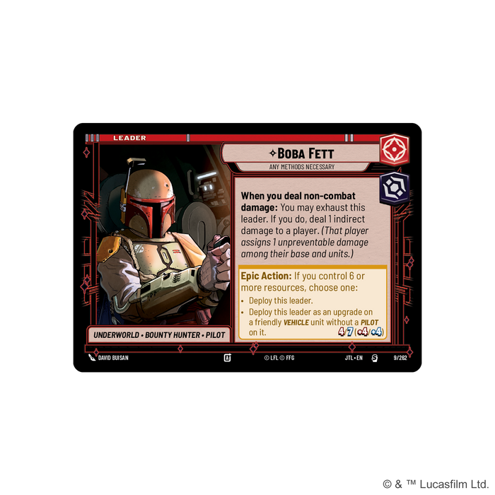 Star Wars: Unlimited - Jump to Lightspeed Spotlight Deck - Boba Fett - for just $24.99! 
