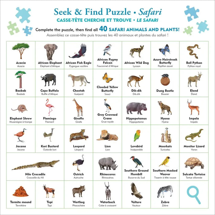 Safari 100 Piece Seek & Find Jigsaw Puzzle Peter Pauper - for just $19.99! 