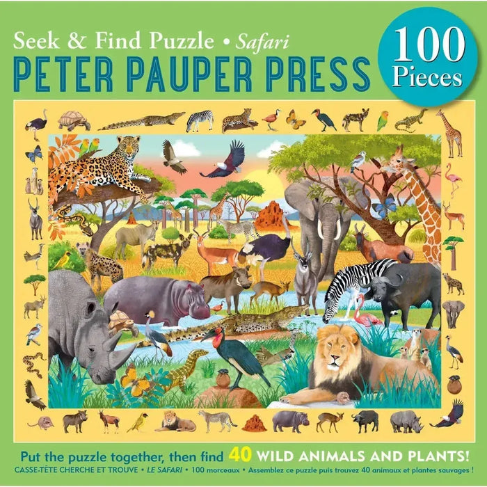 Safari 100 Piece Seek & Find Jigsaw Puzzle Peter Pauper - for just $19.99! 