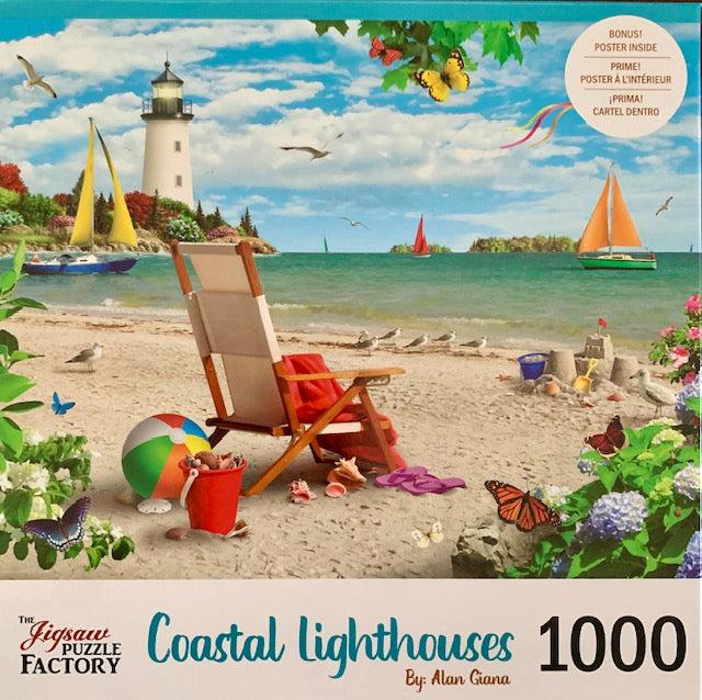 Sail into Summer Costal Lighthouses 1000 Piece Jigsaw Puzzle Leap Year - for just $14.99! 