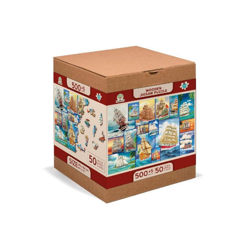 Sailing Ships 505 Piece Wood Jigsaw Puzzle Wooden City - for just $27.99! 