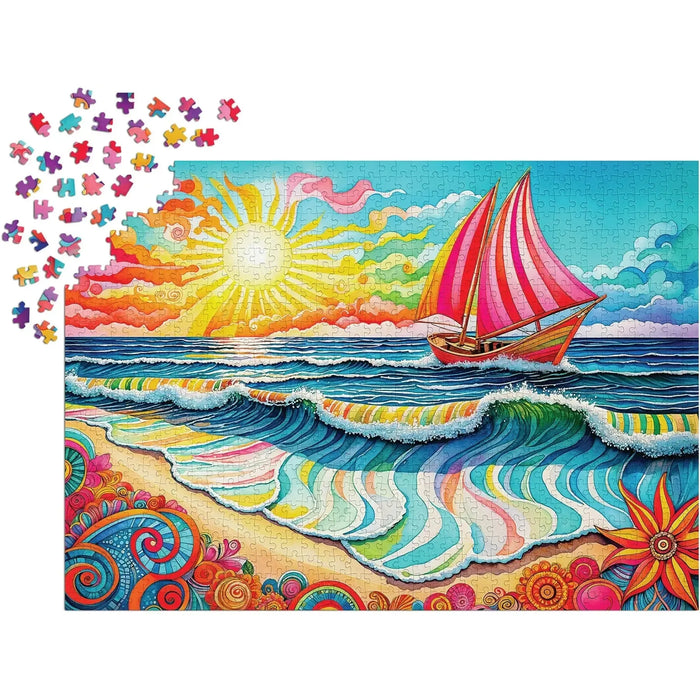 Sailing at Sunrise 1000 Piece Jigsaw Puzzle Enjoy - for just $24.99! 
