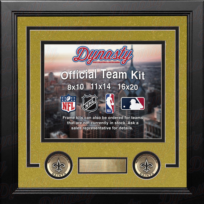 New Orleans Saints Custom NFL Football 16x20 Picture Frame Kit (Multiple Colors) - for just $62.99! 