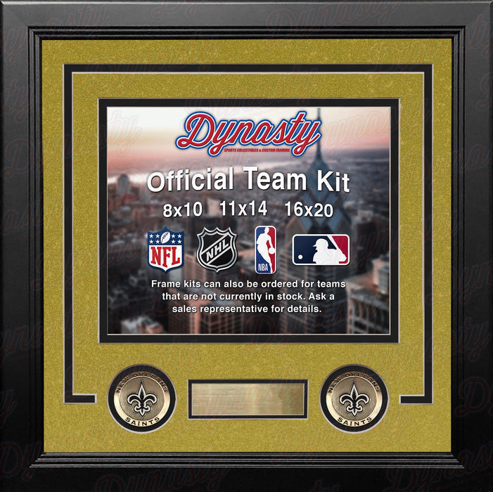 New Orleans Saints Custom NFL Football 11x14 Picture Frame Kit (Multiple Colors) - for just $47.99! 