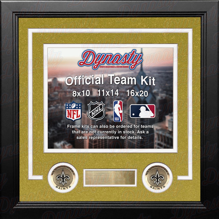 New Orleans Saints Custom NFL Football 16x20 Picture Frame Kit (Multiple Colors) - for just $62.99! 