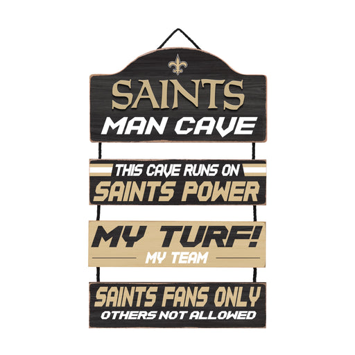New Orleans Saints Wooden Man Cave Dangle Sign - for just $29.99! 
