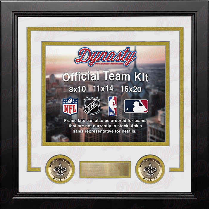 New Orleans Saints Custom NFL Football 11x14 Picture Frame Kit (Multiple Colors) - for just $47.99! 