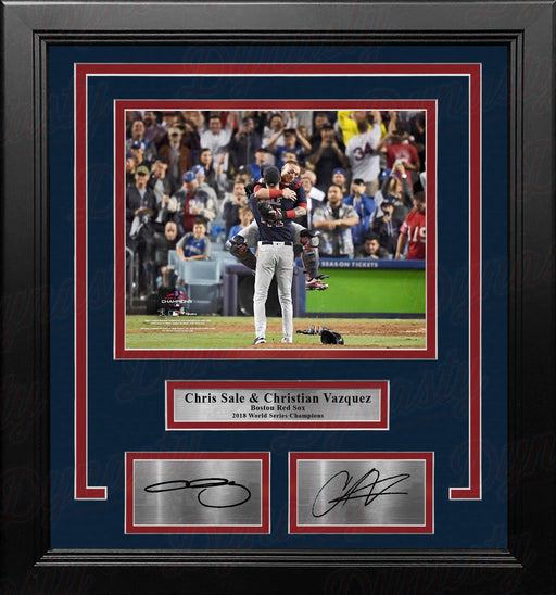 Chris Sale & Christian Vazquez Red Sox 2018 World Series 8x10 Framed Photo with Engraved Autographs - for just $79.99! 