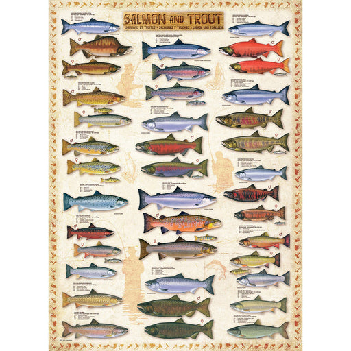Salmon & Trout 1000 Piece Jigsaw Puzzle Eurographics - for just $19.99! 