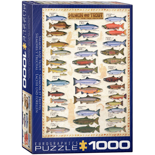 Salmon & Trout 1000 Piece Jigsaw Puzzle Eurographics - for just $19.99! 
