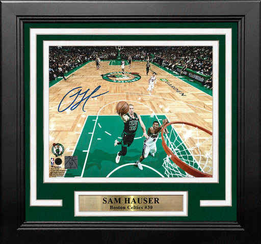 Sam Hauser Rim Cam Boston Celtics Autographed 8" x 10" Framed Basketball Photo - for just $79.99! 