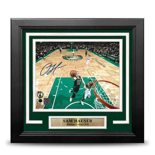 Sam Hauser Rim Cam Boston Celtics Autographed 8" x 10" Framed Basketball Photo - for just $79.99! 