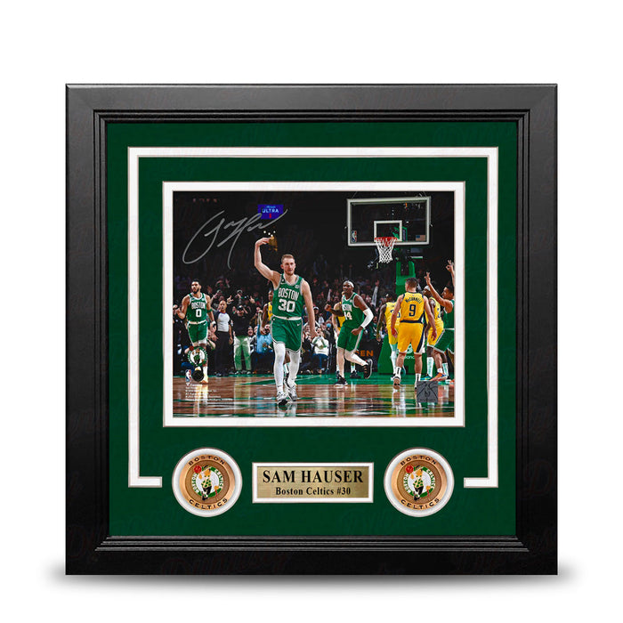 Sam Hauser Celebration Boston Celtics Autographed 8" x 10" Framed Basketball Photo - for just $89.99! 