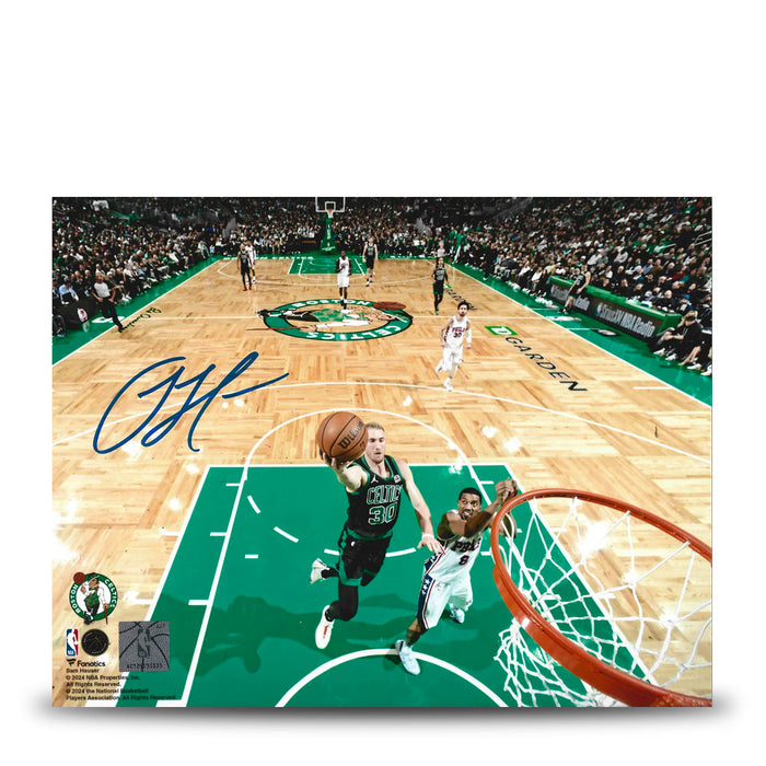 Sam Hauser Rim Cam Boston Celtics Autographed 11" x 14" Basketball Photo - for just $49.99! 