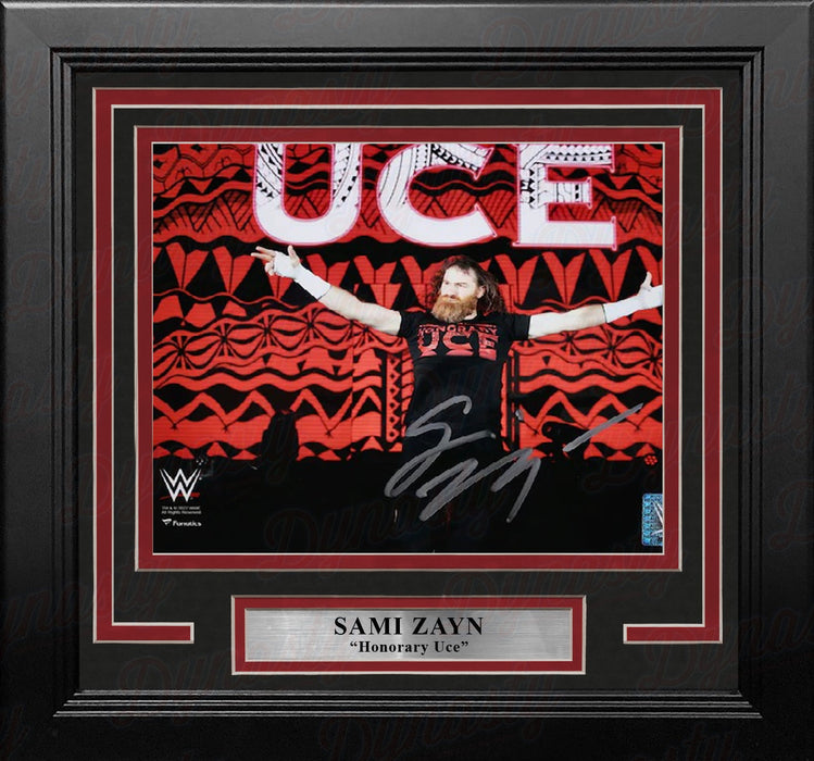 Sami Zayn Honorary Uce Entrance Autographed WWE Wrestling 8" x 10" Framed Photo - for just $129.99! 