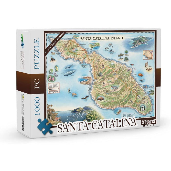 Santa Catalina 1000 Piece Jigsaw Puzzle Xplorer Maps - for just $24.99! 