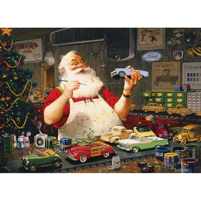 Santa Painting Cards 1000 Piece Jigsaw Puzzle Cobble Hill - for just $19.99! 