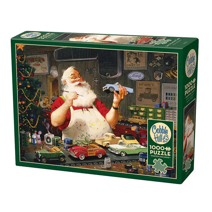 Santa Painting Cards 1000 Piece Jigsaw Puzzle Cobble Hill - for just $20.99! 
