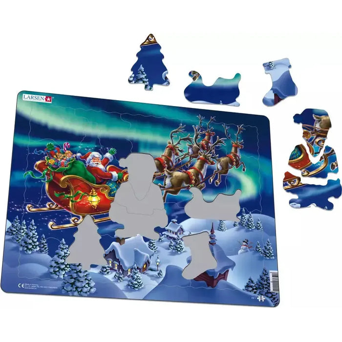 Santa in Nordic Light 26 Piece Tray Jigsaw Puzzle Larsen - for just $11.99! 