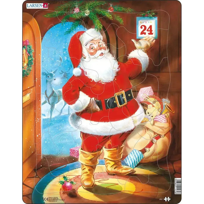 Santa on Christmas Eve 33 Piece Tray Jigsaw Puzzle Larsen - for just $11.99! 