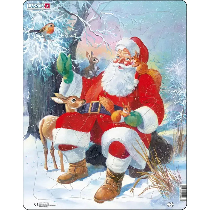 Santa with Animals 32 Piece Tray Jigsaw Puzzle Larsen - for just $11.99! 
