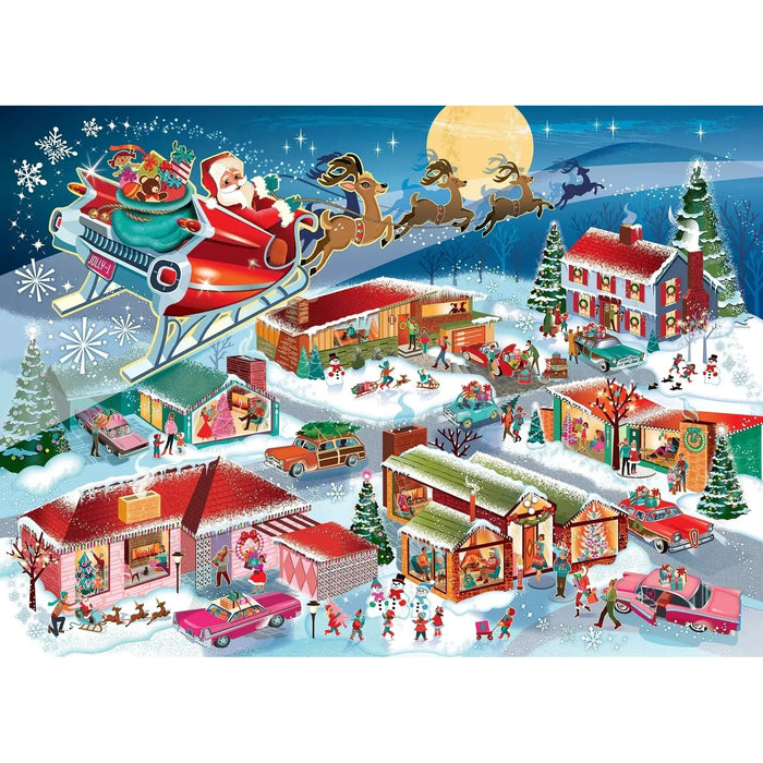 Santa's Flyby 350 Piece Family Jigsaw Puzzle Cobble Hill - for just $17.99! 