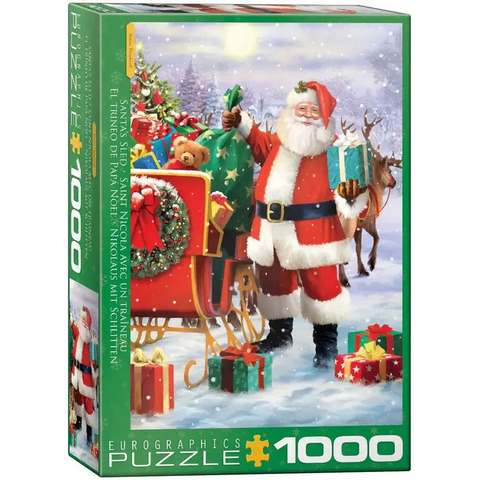 Santa's Sled 1000 Piece Jigsaw Puzzle Eurographics - for just $21.99! 