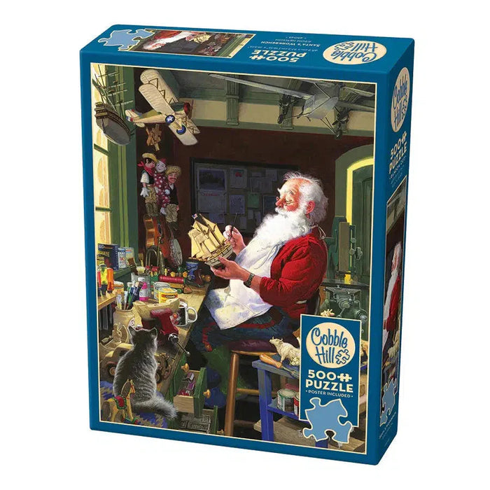Santa's Workbench 500 Piece Jigsaw Puzzle Cobble Hill - for just $17.99! 