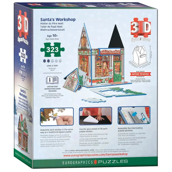 Santa's Workshop 323 Piece 3D Jigsaw Puzzle Eurographics - for just $24.99! 