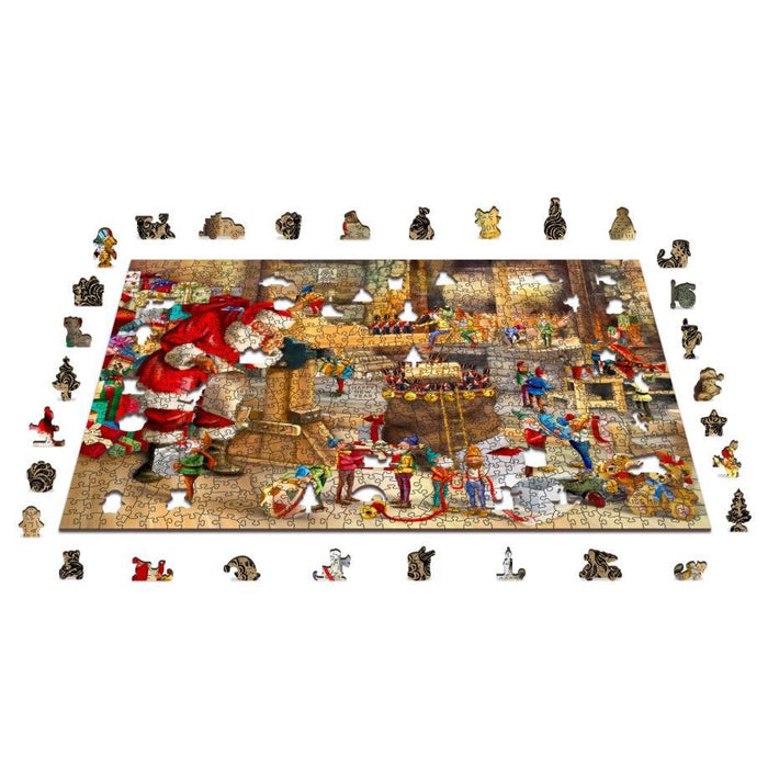 Santa’s Workshop 750 Piece Wood Jigsaw Puzzle Wooden City - for just $49.99! 