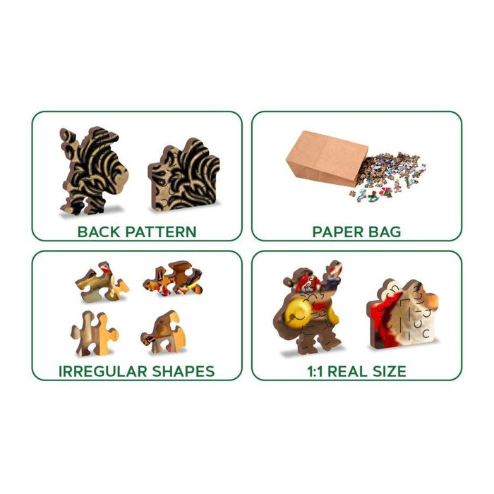 Santa’s Workshop 750 Piece Wood Jigsaw Puzzle Wooden City - for just $49.99! 