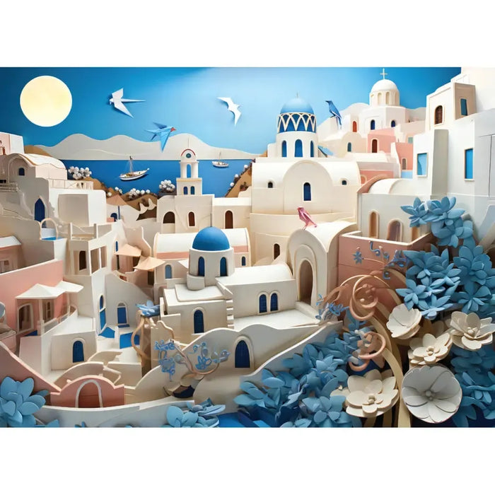 Santorini Greece 1000 Piece Jigsaw Puzzle Final Piece - for just $19.99! 
