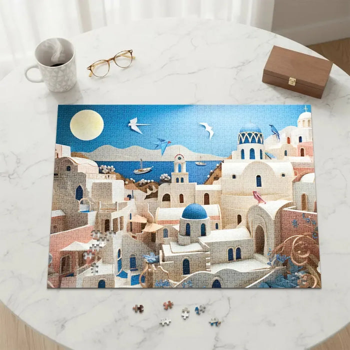 Santorini Greece 1000 Piece Jigsaw Puzzle Final Piece - for just $19.99! 