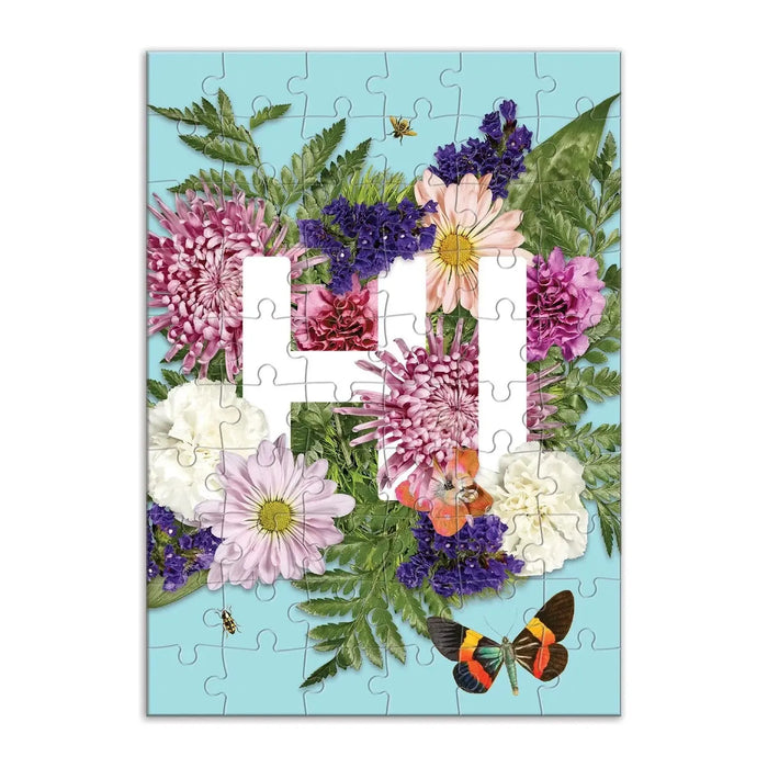 Say It with Flowers Hi Greeting Card 60 Piece Jigsaw Puzzle Galison - for just $7.99! 