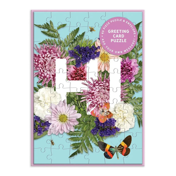 Say It with Flowers Hi Greeting Card 60 Piece Jigsaw Puzzle Galison - for just $7.99! 