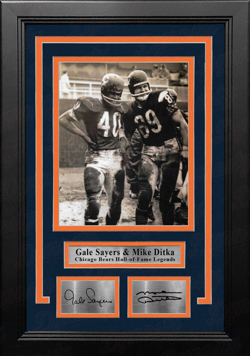 Gale Sayers & Mike Ditka Chicago Bears 8" x 10" Framed Black & White Photo with Engraved Autographs - for just $79.99! 