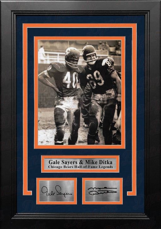 Gale Sayers & Mike Ditka Chicago Bears 8" x 10" Framed Black & White Photo with Engraved Autographs - for just $79.99! 