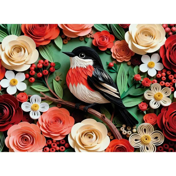Scarlet Songbird 1000 Piece Jigsaw Puzzle Final Piece - for just $19.99! 