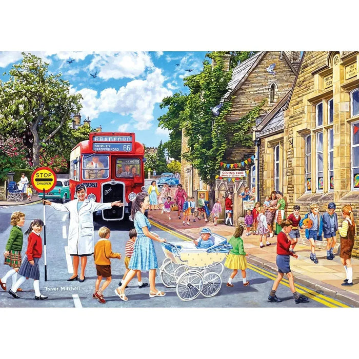 School Days Set of 4 500 Piece Jigsaw Puzzles Gibsons - for just $39.99! 