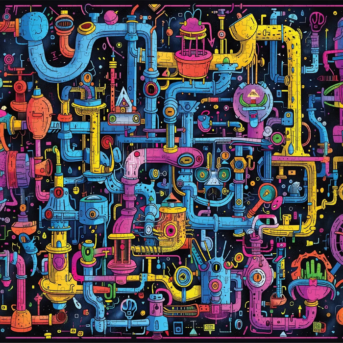 Sci-Fi Sewer 1000 Piece Jigsaw Puzzle Trippy - for just $19.99! 