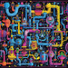 Sci-Fi Sewer 1000 Piece Jigsaw Puzzle Trippy - for just $19.99! 