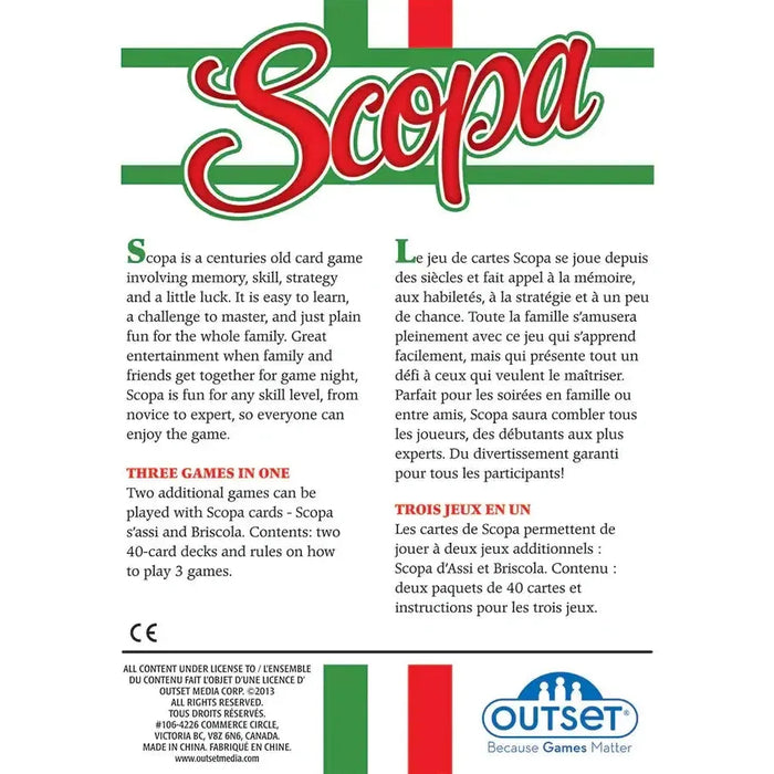 Scopa - Italian Card Game - Outset - for just $14.99! 