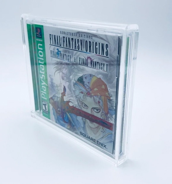 Acrylic Hard Case for SINGLE DISC CD, PS1 Video Game Box (4mm thick, UV & Slide Bottom) - for just $24.99! 
