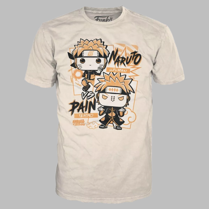 FUNKO Pop Naruto Shippuden Unisex T-Shirt SZ L Naruto vs Pain Boxed Tee - for just $8! 