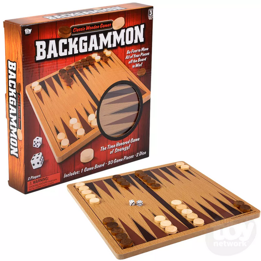 Classic Wooden Games 10" Backgammon - for just $14! 