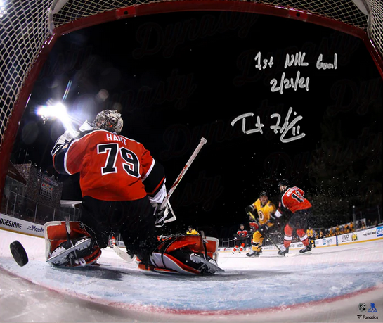 Trent Frederic First NHL Goal Boston Bruins Autographed 11" x 14" Hockey Photo with Inscription - for just $59.99! 