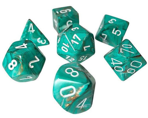 Chessex: Mini Polyhedral Dice set - Marble - for just $5.98! 